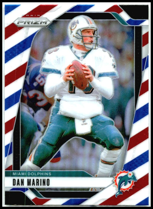 2024 Panini Prizm Red White and Blue #182 Dan Marino Miami Dolphins
