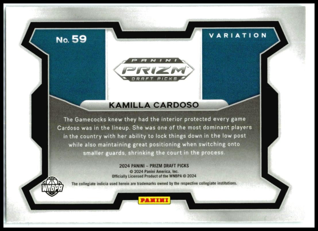 2024 Panini Prizm Draft Picks #59b Kamilla Cardoso South Carolina Gamecocks