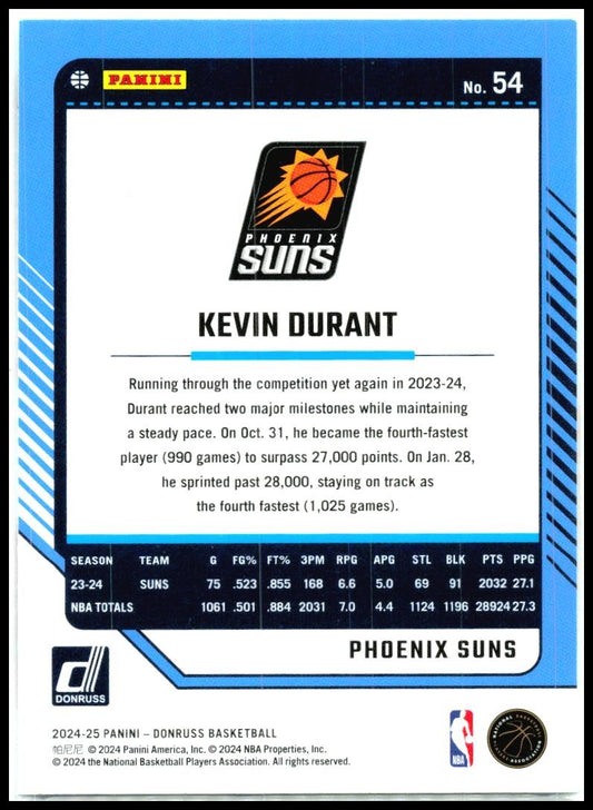 2024-25 Donruss #54 Kevin Durant Phoenix Suns