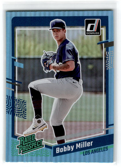 2023 Donruss Holo Carolina Blue #41 Bobby Miller Los Angeles Dodgers