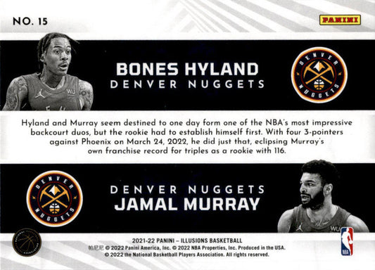 2021  Illusions Rookie Reflections #6 Bones Hyland / Jamal Murray Denver Nuggets