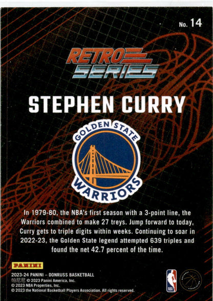 2023-24 Donruss Retro Series #14 Stephen Curry Golden State Warriors