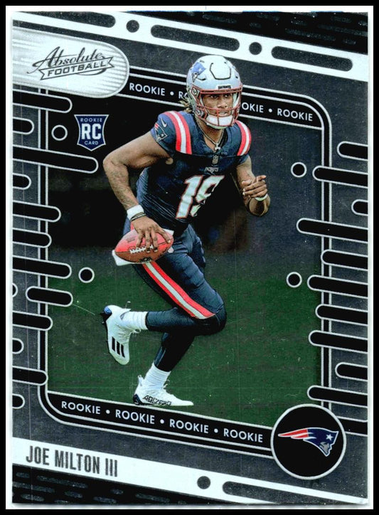 2024 Panini Absolute Blue #197 Joe Milton III New England Patriots