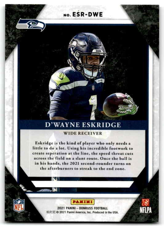 2021 Donruss Elite Series Rookies D'Wayne Eskridge Seattle Seahawks #ESR-DWE