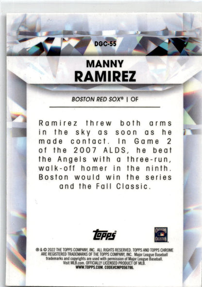 2022 Topps Chrome Update Diamond Greats Die Cuts #DGC-55 Manny Ramirez Red Sox