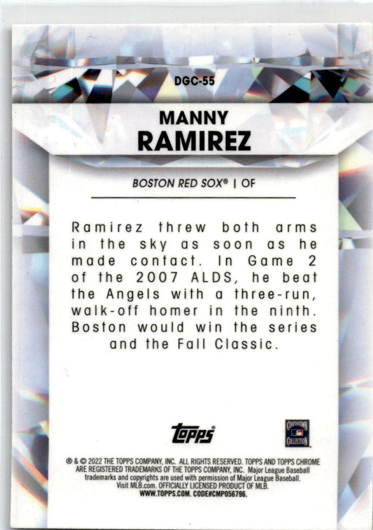 2022 Topps Chrome Update Diamond Greats Die Cuts #DGC-55 Manny Ramirez Red Sox