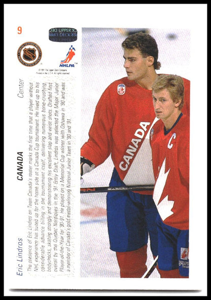 Eric Lindros #9b 1991-92 Upper Deck