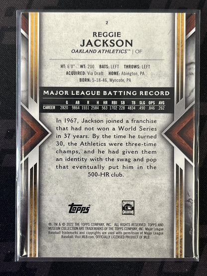 2022 Topps Museum Collection #2 Reggie Jackson Oakland Athletics