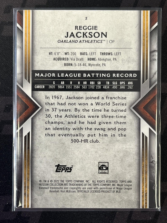 2022 Topps Museum Collection #2 Reggie Jackson Oakland Athletics