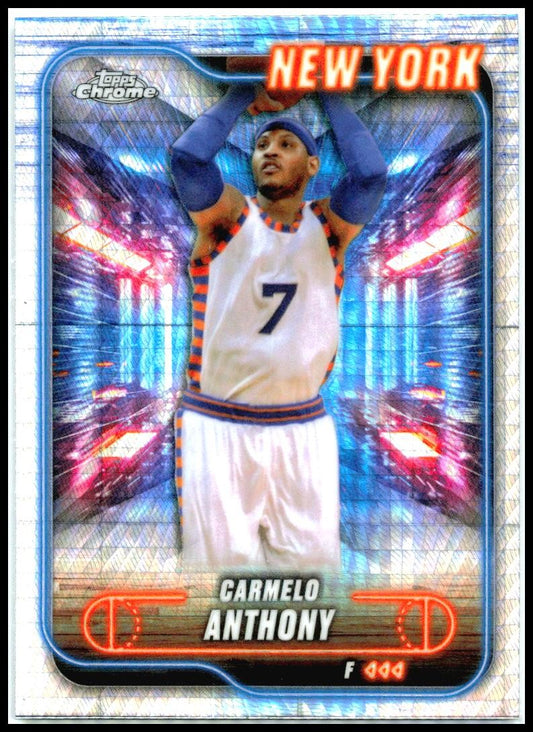 2024-25 Topps Chrome Prism Refractor #83 Carmelo Anthony New York Knicks