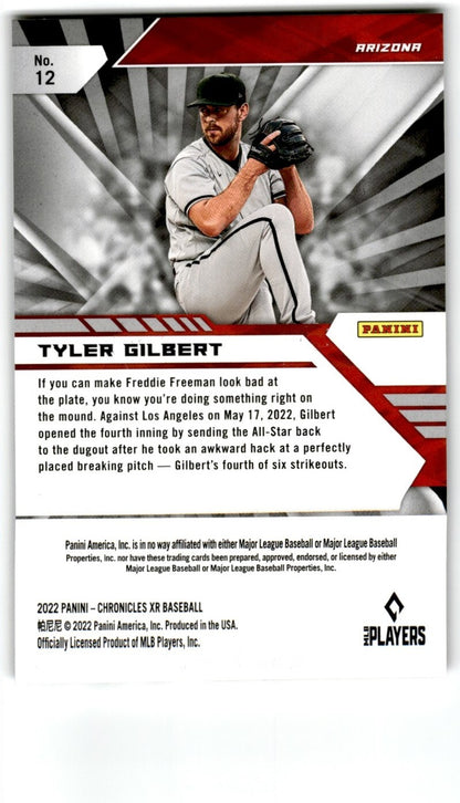 2022 Chronicles XR Tyler Gilbert Rookie Arizona Diamondbacks #12