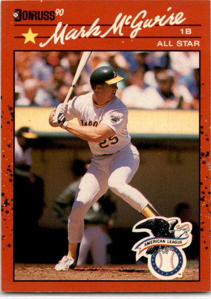 1990 Donruss #697b Mark McGwire Oakland Athletics
