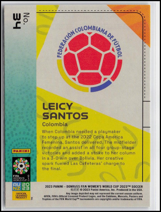 2023 Donruss FIFA Women's World Cup #34 Leicy Santos