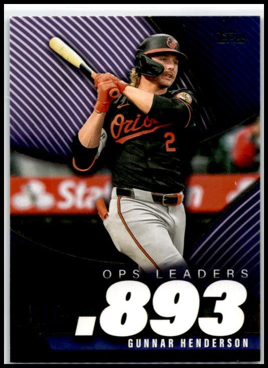 2025 Topps OPS Leaders #OPS-11 Gunnar Henderson Baltimore Orioles
