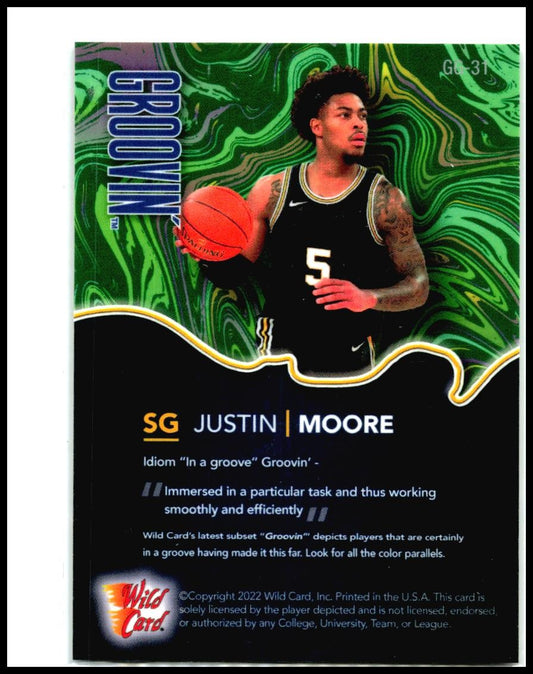 2022 Wild Card Alumination Groovin Blue /35 #GG-31 Justin Moore