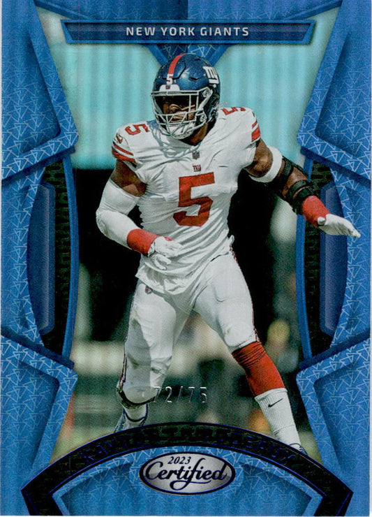 2023 Panini Certified Blue Mirror #52 Kayvon Thibodeaux /75  New York Giants