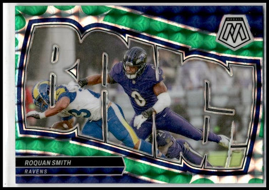 2024 Panini Mosaic Bang! Mosaic Green #12 Roquan Smith Baltimore Ravens