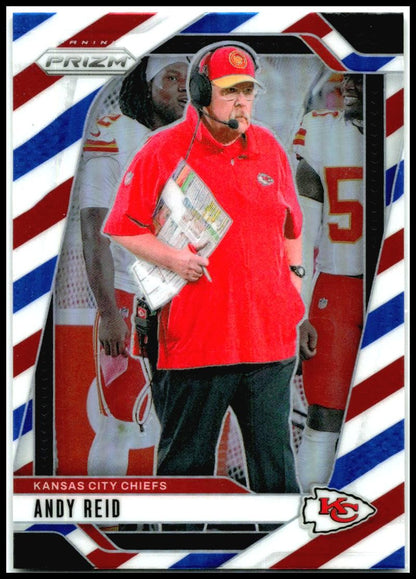 2024 Panini Prizm Red White and Blue #145 Andy Reid Kansas City Chiefs
