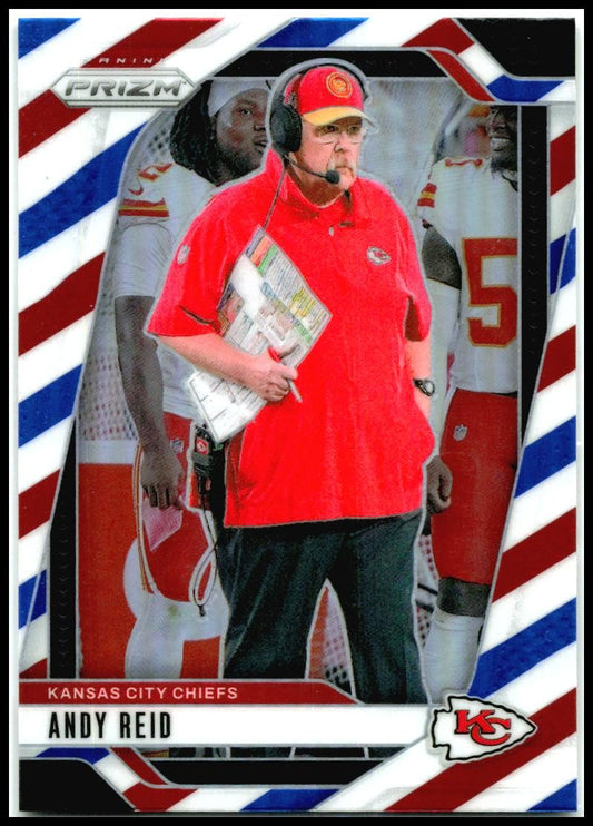 2024 Panini Prizm Red White and Blue #145 Andy Reid Kansas City Chiefs
