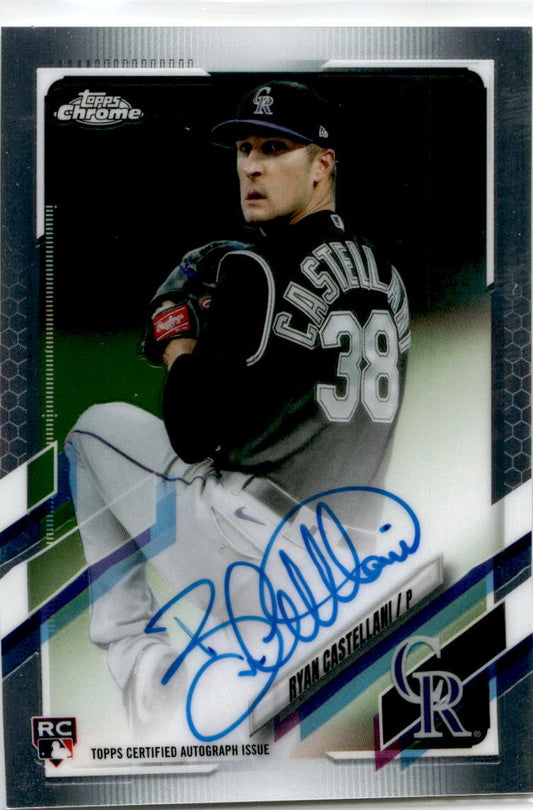 2021 Topps Chrome #RA-RC Ryan Castellani Auto Colorado Rockies