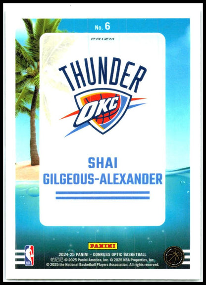 2024-25 Donruss Optic Splash! Purple #6 Shai Gilgeous-Alexander Thunder
