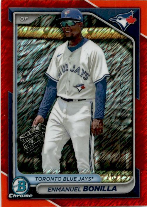 2024 Bowman Chrome Prospects Orange Shimmer Refractors #BCP-53 Enmanuel Bonilla