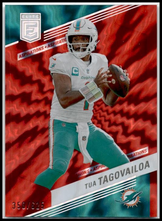 2023 Donruss Elite Aspirations Shimmer #98 Tua Tagovailoa #/625 Miami Dolphins