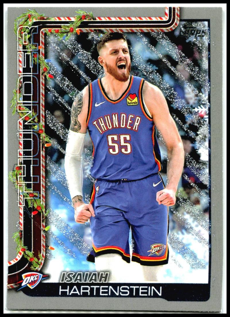 2025-26 Topps Holiday Glitter Holiday #H157 Isaiah Hartenstien Thunders