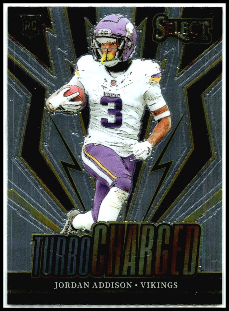 2023 Panini Select Turbocharged #TUR-JAD Jordan Addison Minnesota Vikings