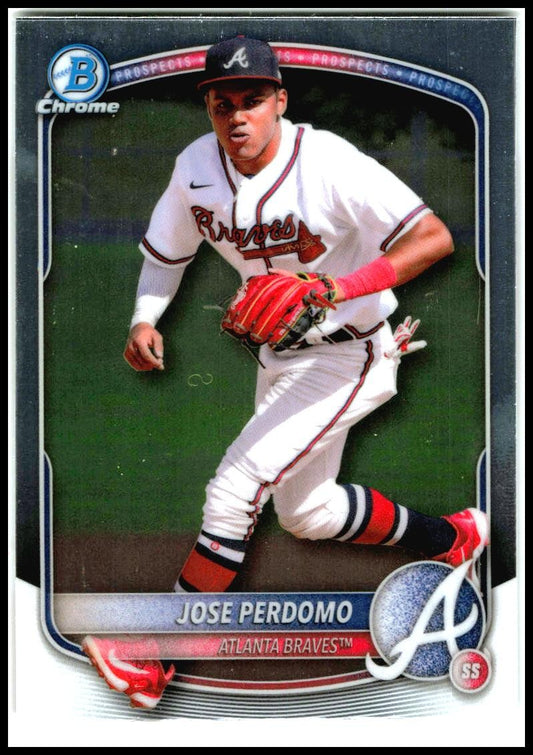 2025 Bowman Chrome Prospects #BCP-106 Jose Perdomo Atlanta Braves