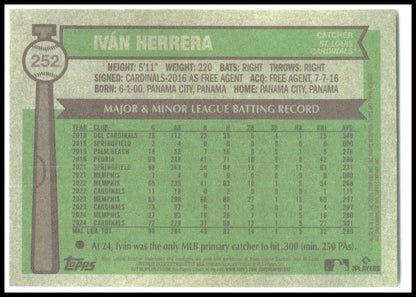 2025 Topps Heritage #252 Ivan Herrera Cardinals
