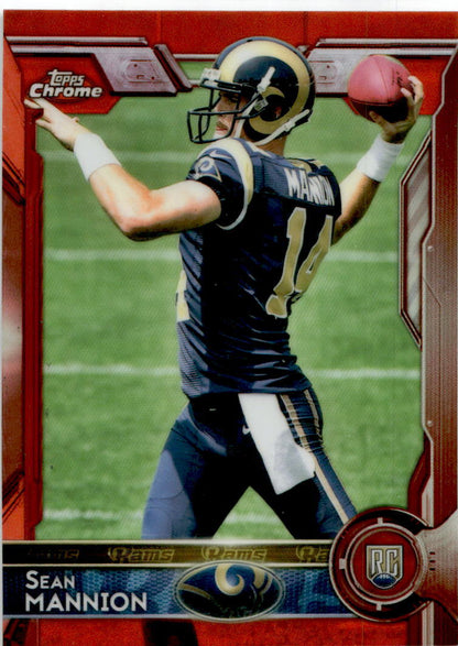 2015 Topps Chrome Orange Refractor #182 Sean Mannion St. Louis Rams