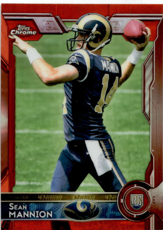 2015 Topps Chrome Orange Refractor #182 Sean Mannion St. Louis Rams