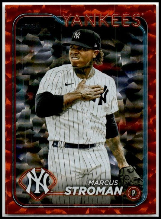 2024 Topps Orange Crackle Foil #631 Marcus Stroman #/299 New York Yankees