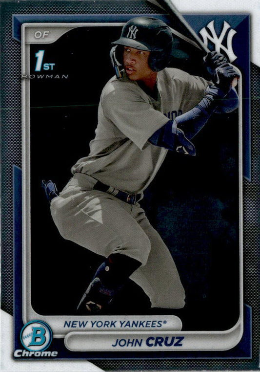 2024 Bowman Chrome Prospects Mojo Refractors #BCP-77 John Cruz New York Yankees