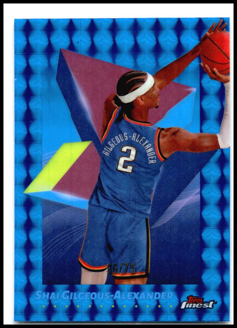 2024-25 Finest Blue Geometric Refractor #67 Shai Gilgeous-Alexander Thunder