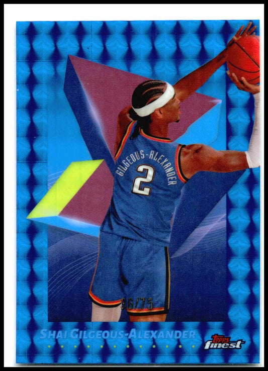 2024-25 Finest Blue Geometric Refractor #67 Shai Gilgeous-Alexander Thunder
