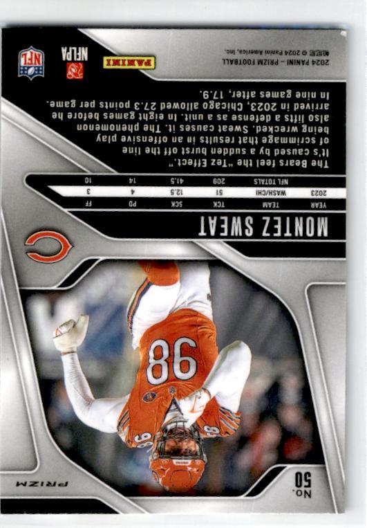 2024 Panini Prizm #50 Montez Sweat Red White and Blue