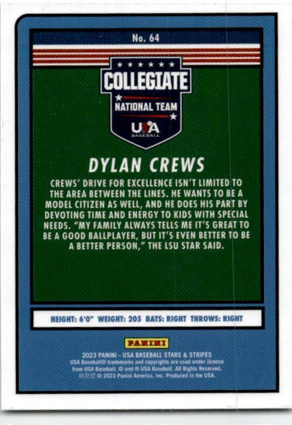 2023 Panini Stars & Stripes USA Baseball #48 Colt Emerson Seattle Mariners