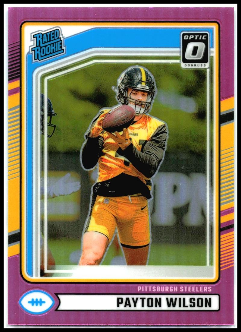 2024 Donruss Optic Rated Rookies Preview Pink #342 Payton Wilson Rookie Steelers