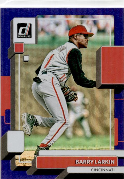 2022 Donruss Holo Purple #87 Barry Larkin Cincinnati Reds