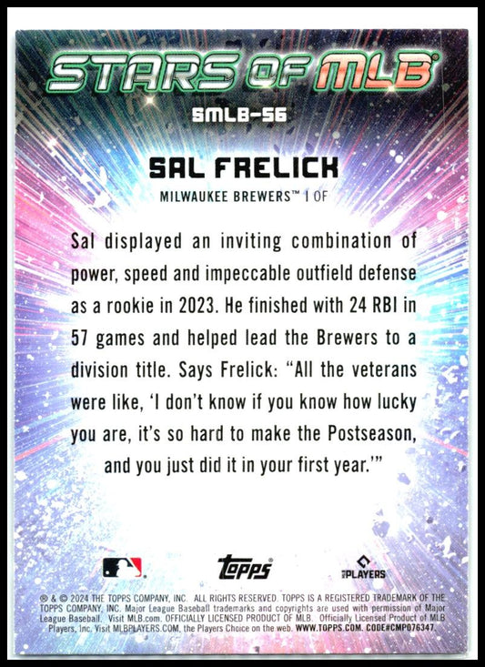 2024 Topps Stars of MLB #SMLB-56 Sal Frelick Milwaukee Brewers