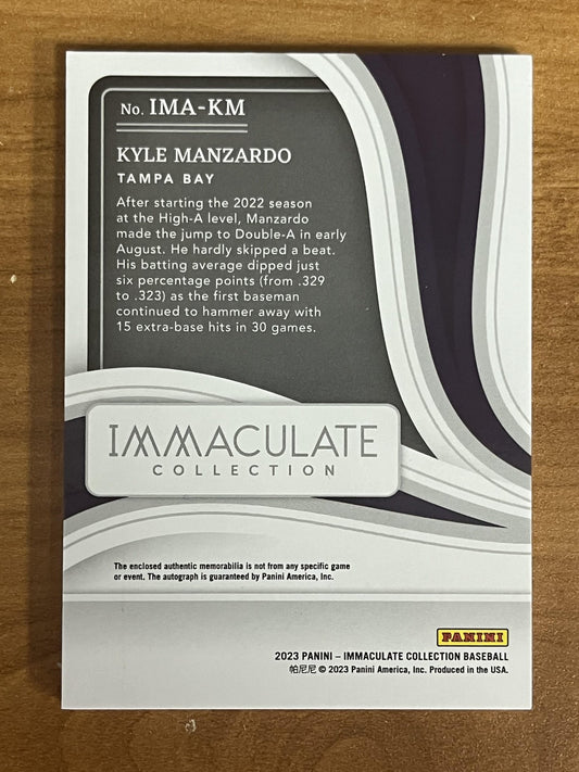 2023 Immaculate Material Auto #IMA-KM Kyle Manzardo Auto Guardians