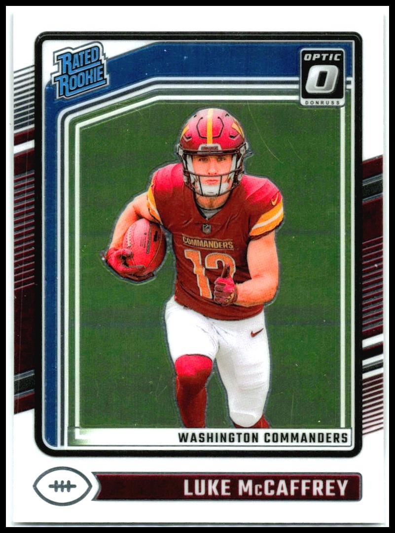 2024 Donruss Optic #268 Luke McCaffrey Rookie Washington Commanders