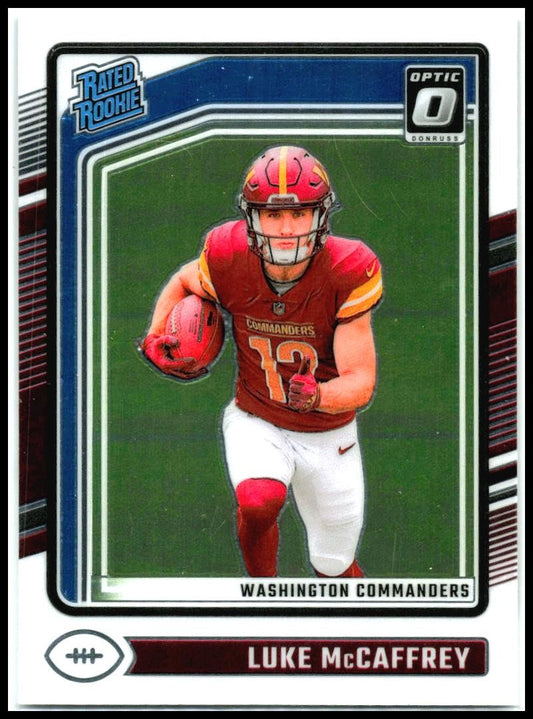 2024 Donruss Optic #268 Luke McCaffrey Rookie Washington Commanders