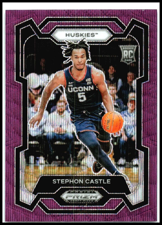 2024 Panini Prizm Draft Picks Prizms Purple Wave #17 Stephon Castle Spurs
