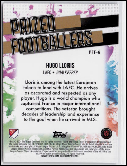 2024 Finest MLS #PFF-6 Hugo Lloris Prized Footballers Fusion Yellow/Red