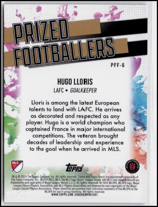 2024 Finest MLS #PFF-6 Hugo Lloris Prized Footballers Fusion Yellow/Red