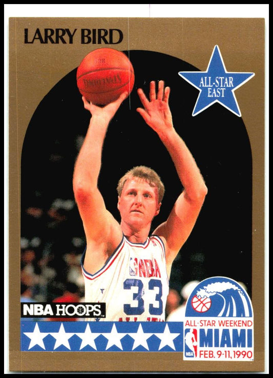 1990-91 Hoops All-Star Program Perforated #NNO Larry Bird Boston Celtics