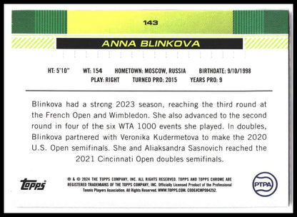 2024 Topps Chrome #143 Anna Blinkova